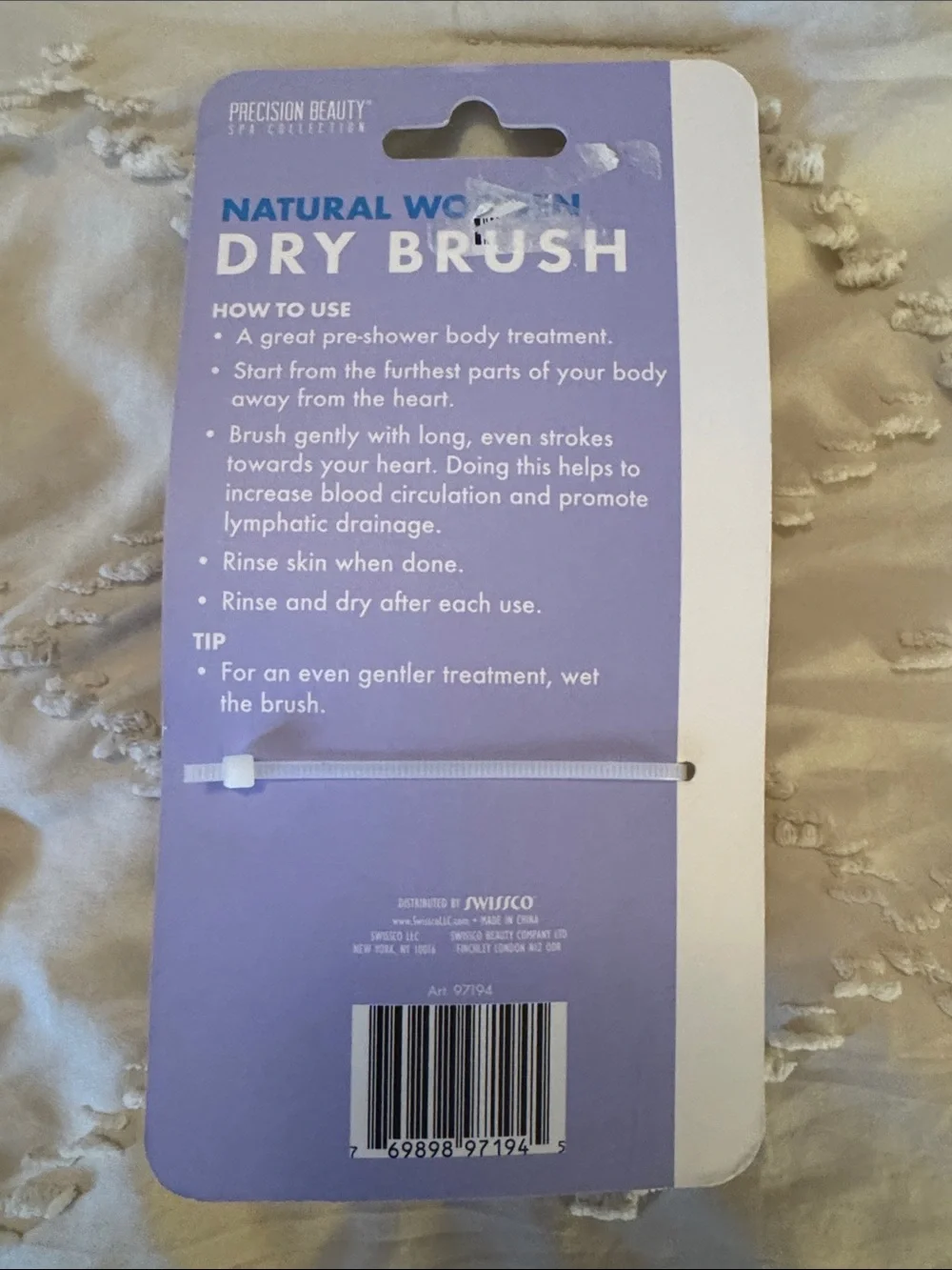 Precision Beauty Natural Wooden Dry Brush - Beige- Brand new!